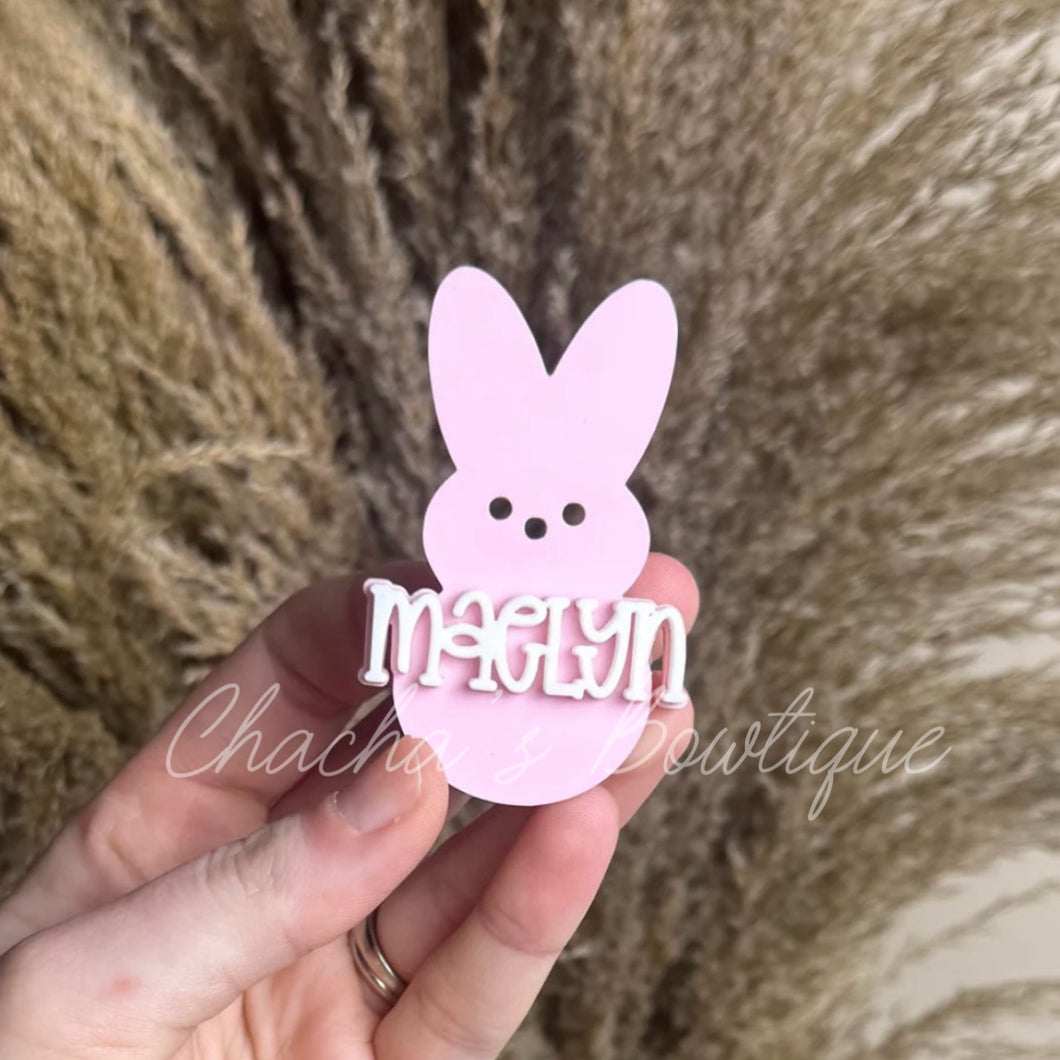 Personalized Pink Peep  || Clip