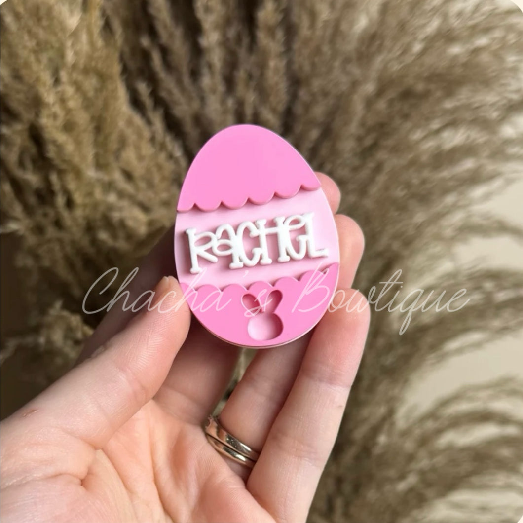 Personalized Pink Easter Egg  || Clip