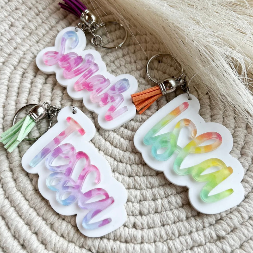 Rainbow Leopard || Keychain